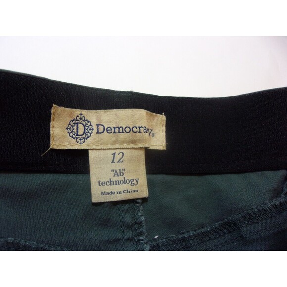 Democracy Jeans Sz. 12 Gray Ab Technology  Studs Cropped Distressed Hem Stretchy - Picture 5 of 7
